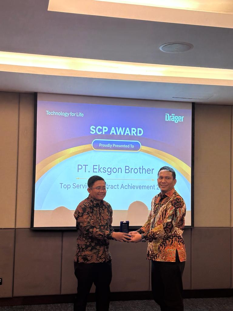 PT Eksgon Brother Raih Penghargaan Top Service Contract Draeger 2023